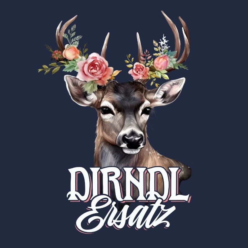 Dirndl Ersatz Hirsch Hirschgeweih Rosen