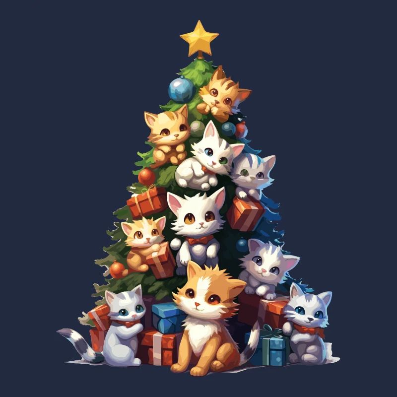 Weihnachtsbaum Katzen Cat Tree Kätzchen Geschenk