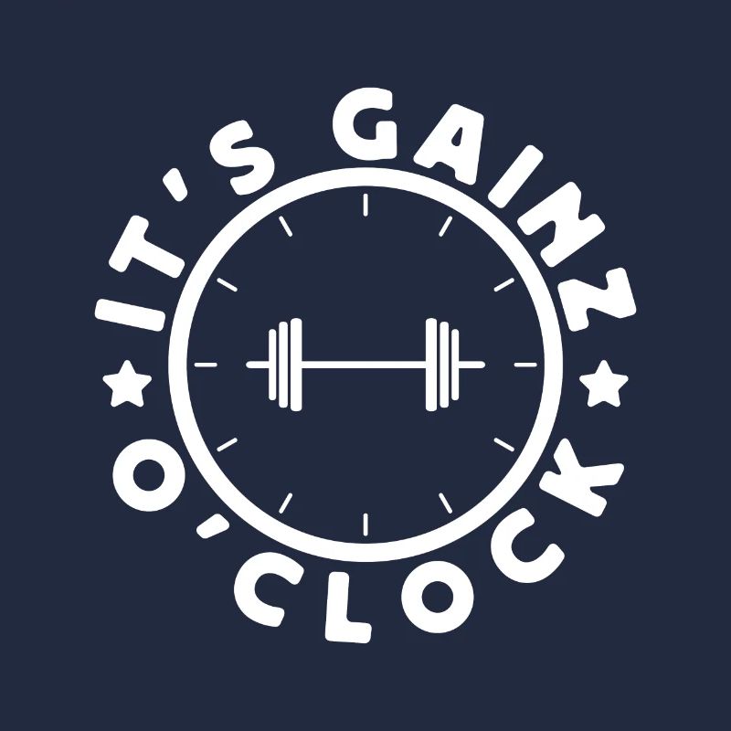 Bodybuilder de dynamophilie C’est Gainz O ́clock Gym