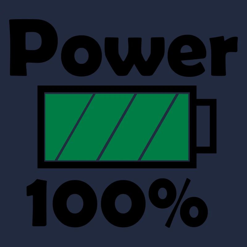 Puissance 100 % avec l’icône de la batterie complète