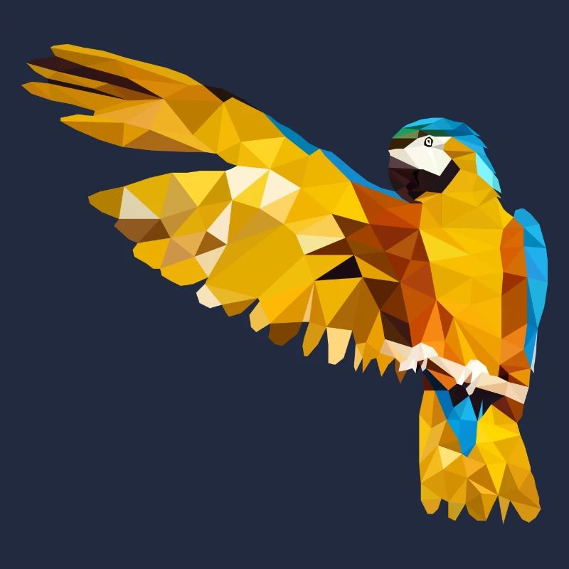 Parrot polygon bird
