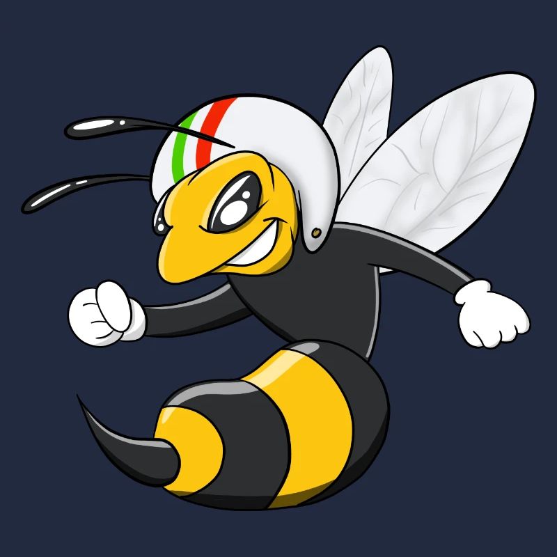 Frelon guêpe cool avec casque