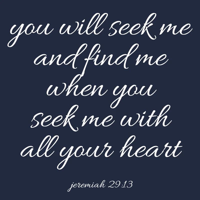 Bible Scripture Jer 29:13 Christian