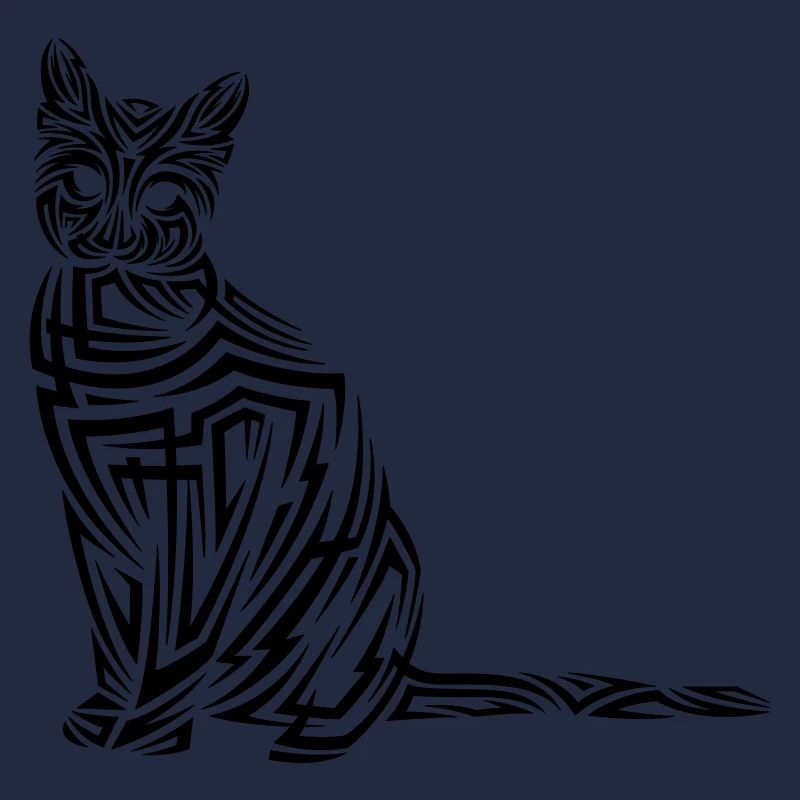 Tatouage tribal de chat