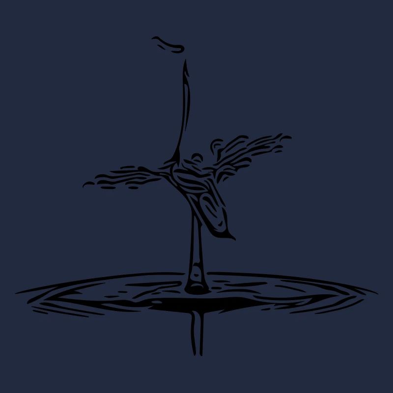 Silhouette d'oiseau héron