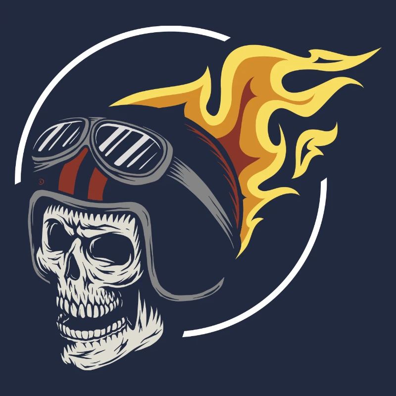 Rocker - Ghost - Fire - Skull - Biker