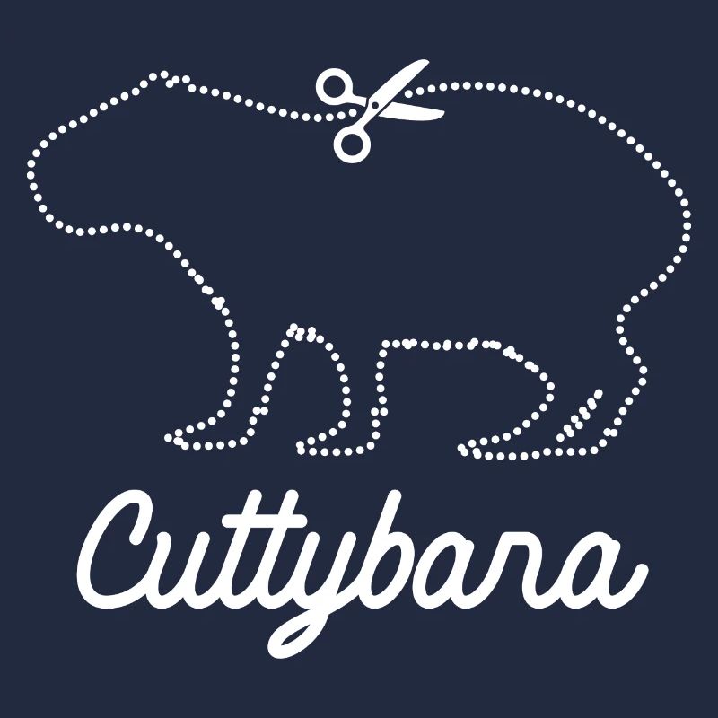 Cuttybara - Mignon Capybara Pun style découpé