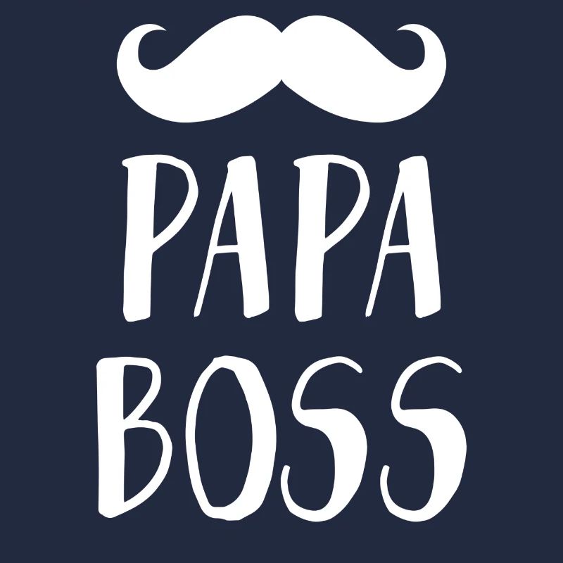 T-Shirt Papa Boss Bart Schnurrbart Geschenk Idee