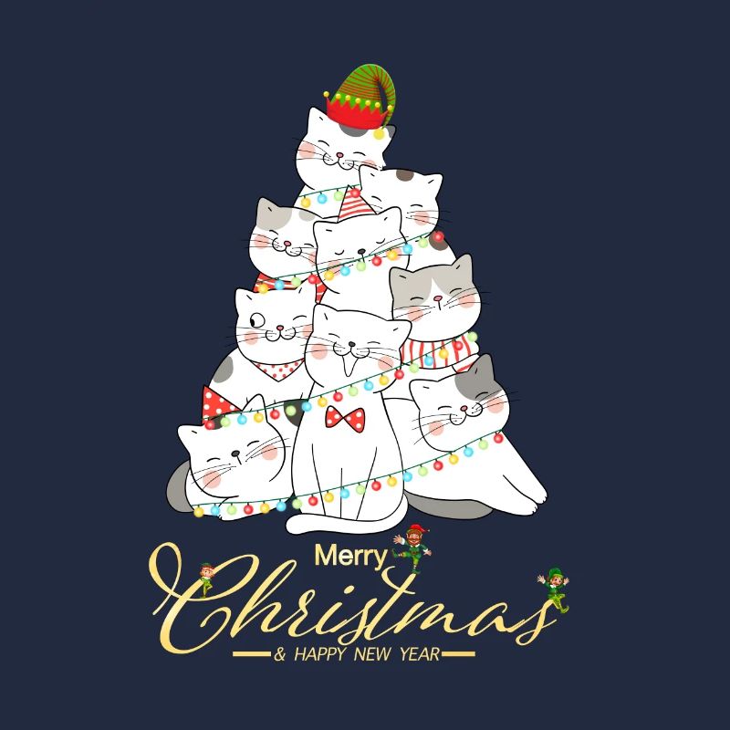 Katzen Weihnachtsbaum