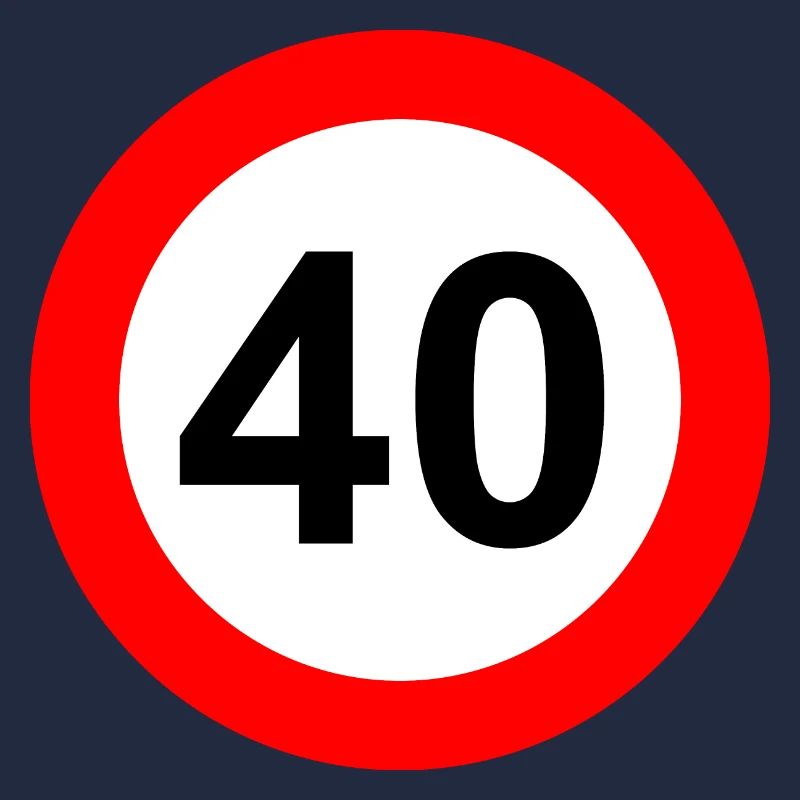 Road sign speed limit 40