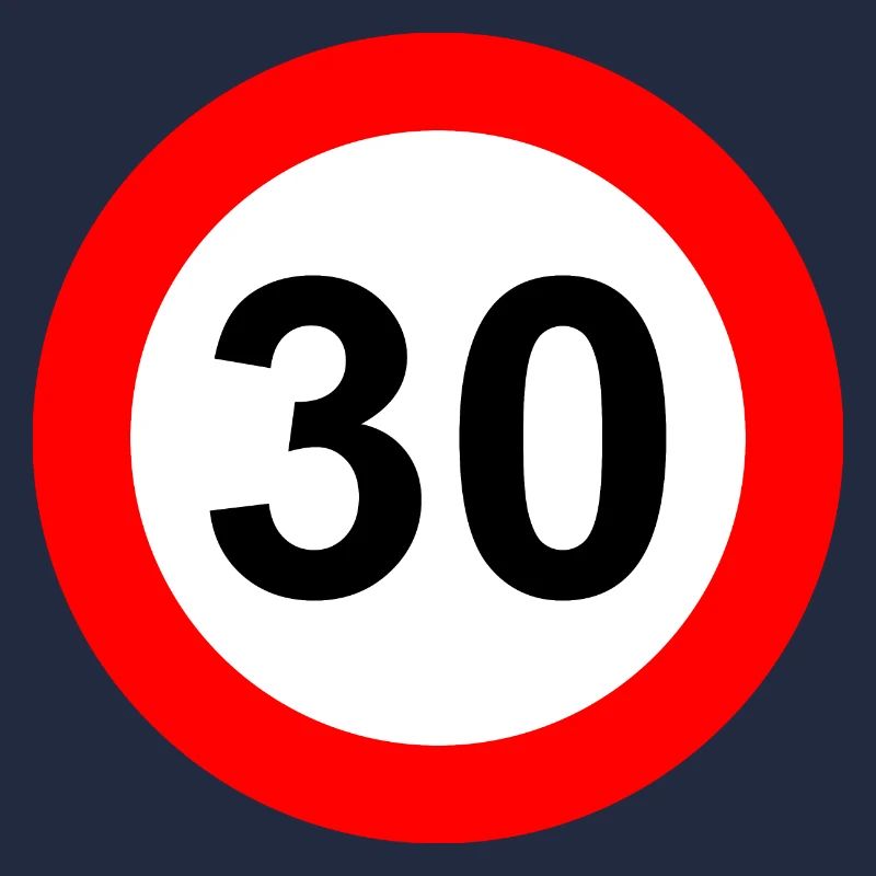 Road sign speed limit 30