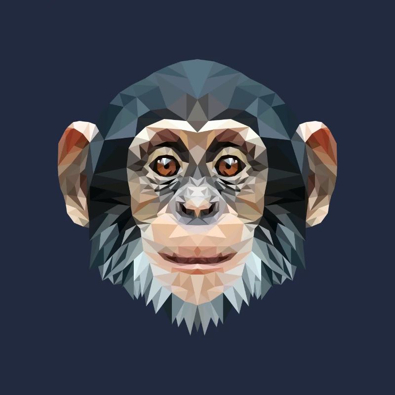 Polygon Design Affe Schimpanse