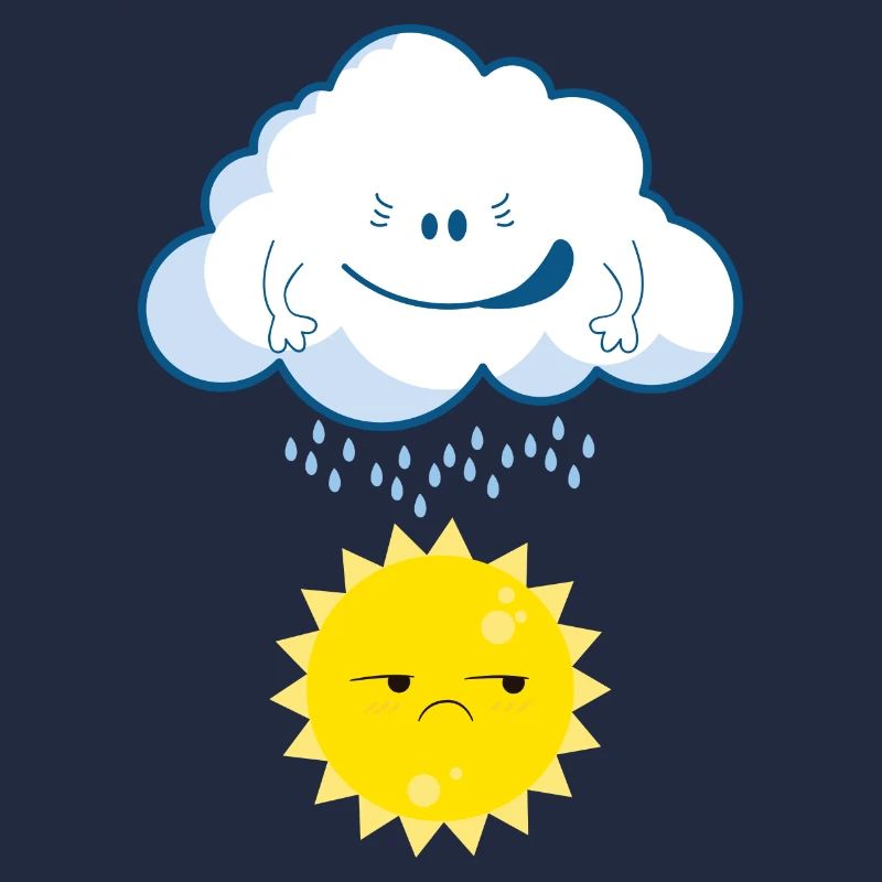 Clouds raining on the sun fun T-Shirt