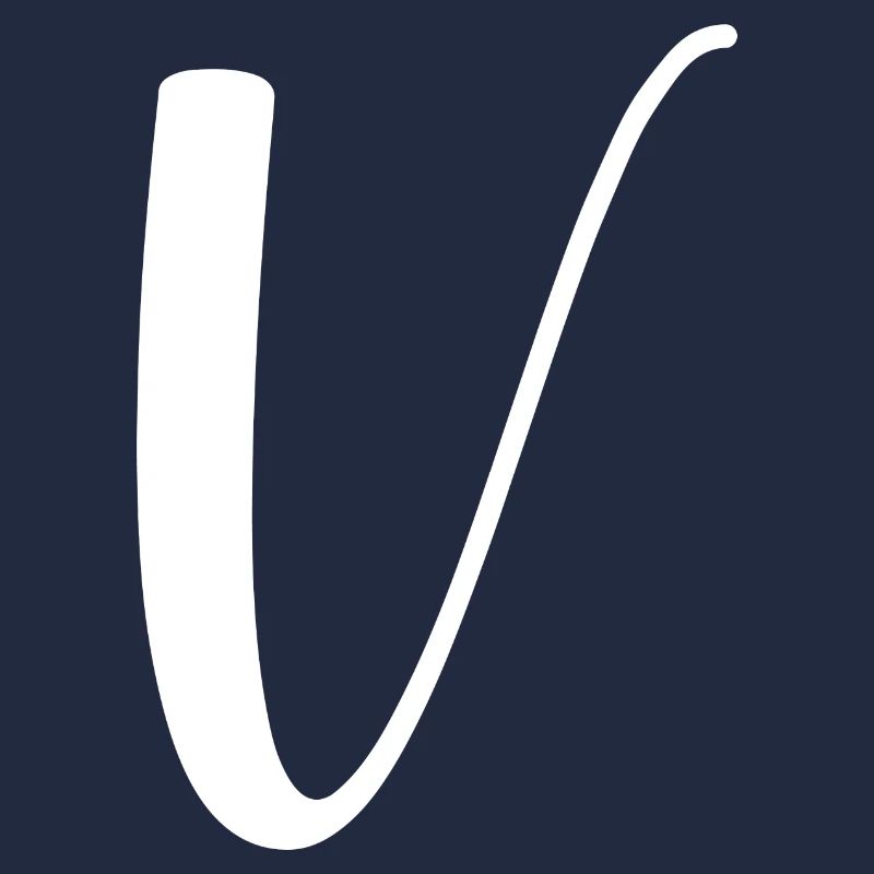 Calligraphie, initiale V