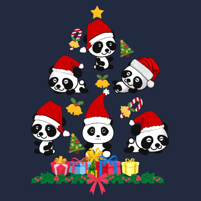 Panda-Weihnachten. Weihnachtsgeschenk