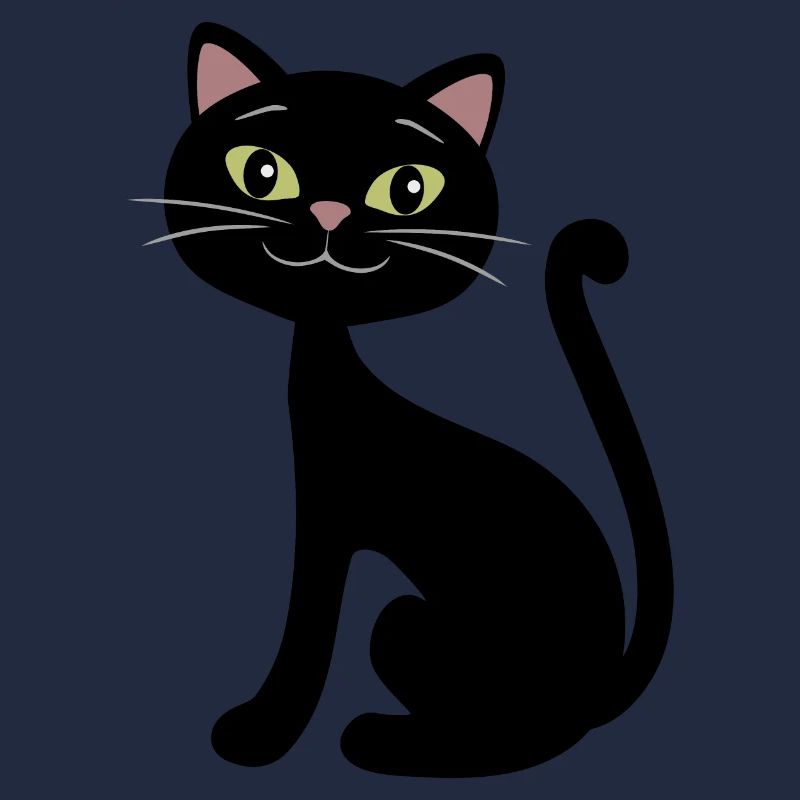 Glückliche schwarze Katze