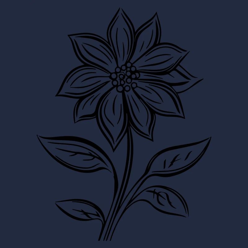 Fleur dessinée à la main