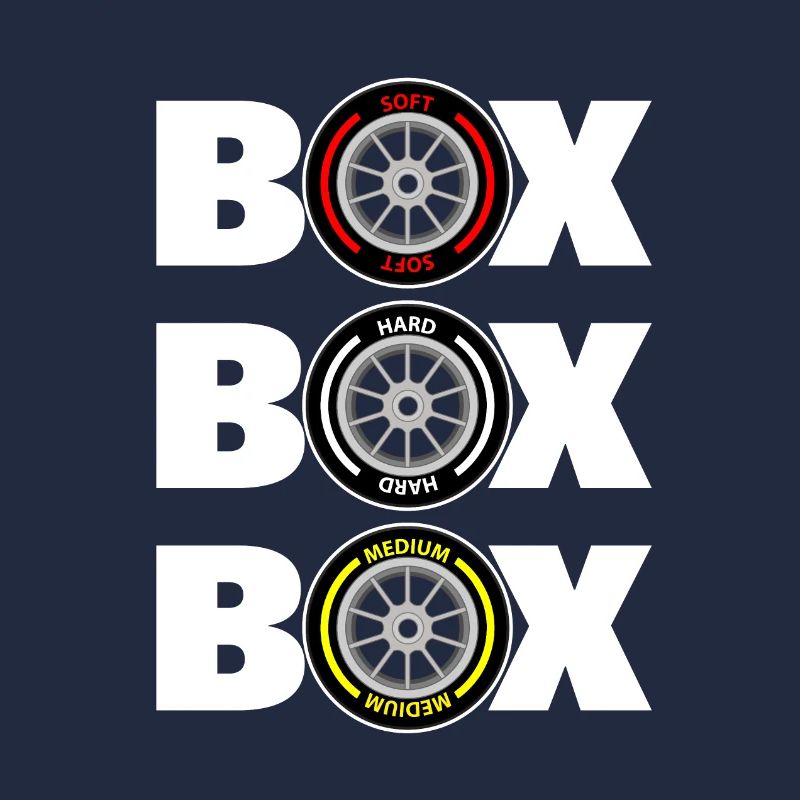 BOX BOX BOX - Weißer Text