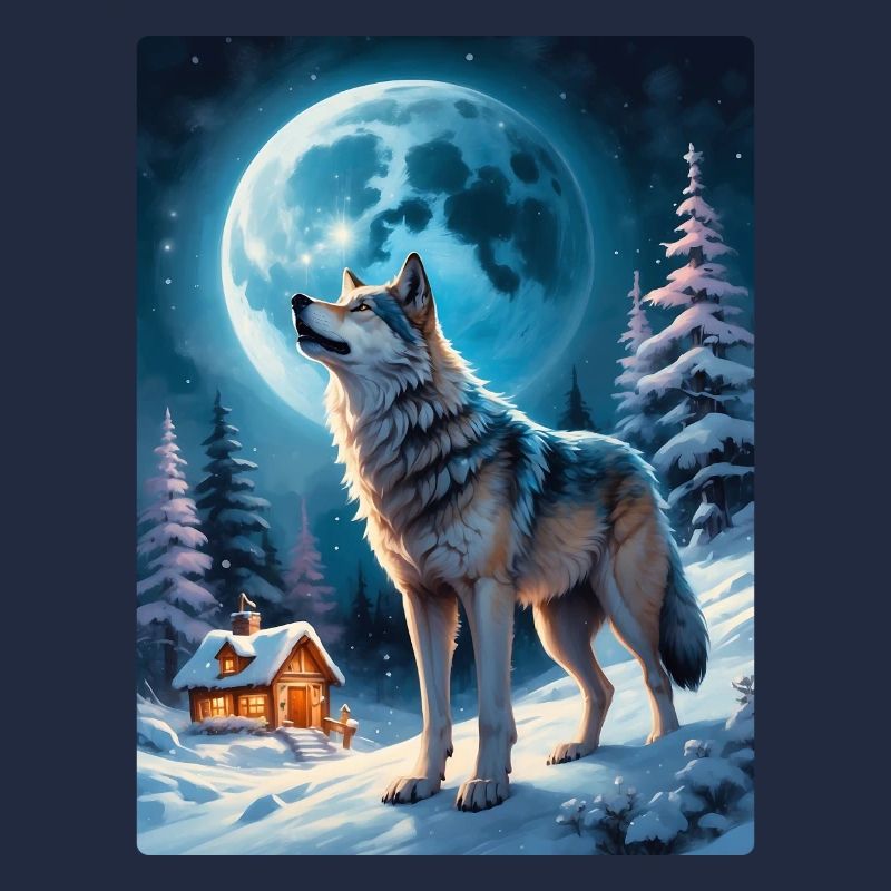 Winterlandschaft Wolf 1.6