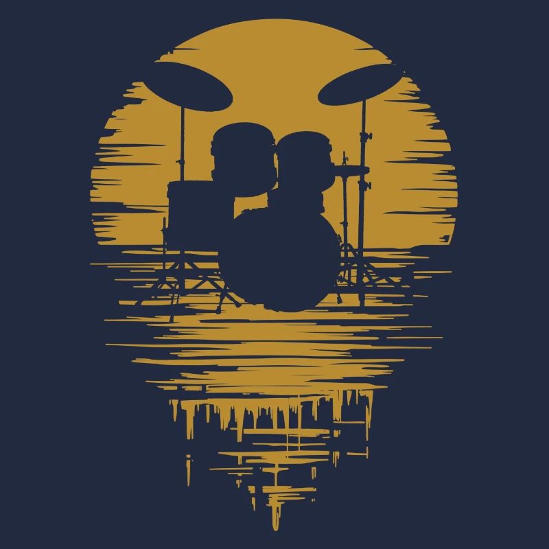 Batterie Silhouette Drum avec réflexion