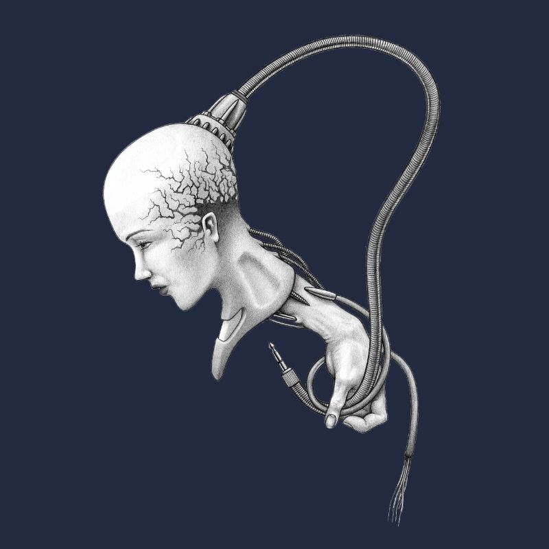 biomechanisches mädchen wird kontrolliert