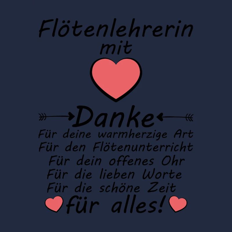 Flötenlehrerin Abschiedsgeschenk Danke Abschied