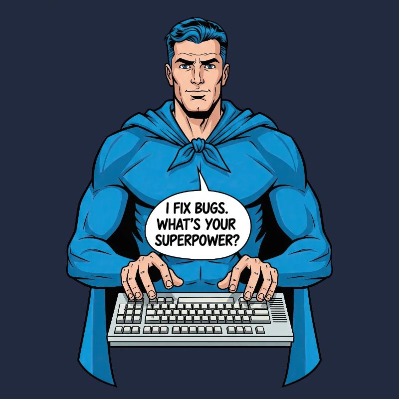 Superhero: I fix bugs!
