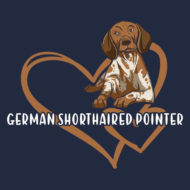 German Shorthaired Pointer Heart