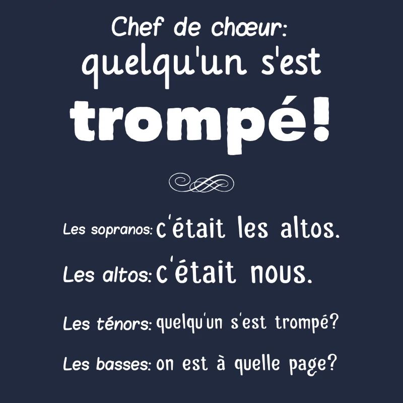 Chef de choeur Quelqu'un s'est trompé Les sopranos