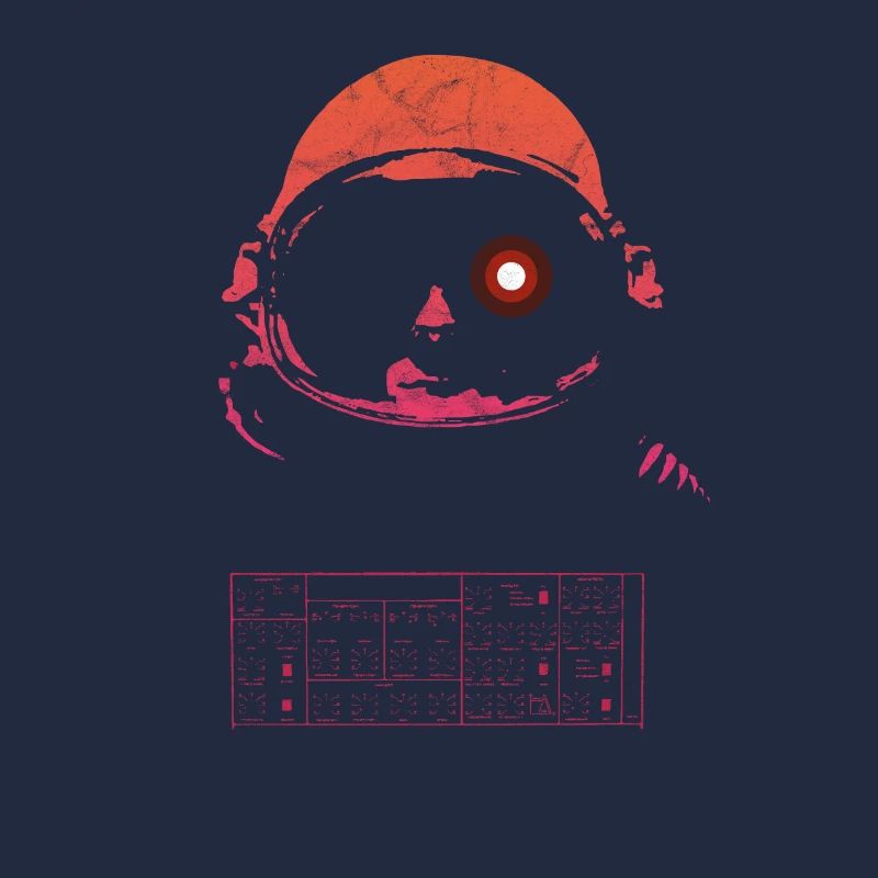 Synthwave Retrowave Aesthetic Vintage Astronaute