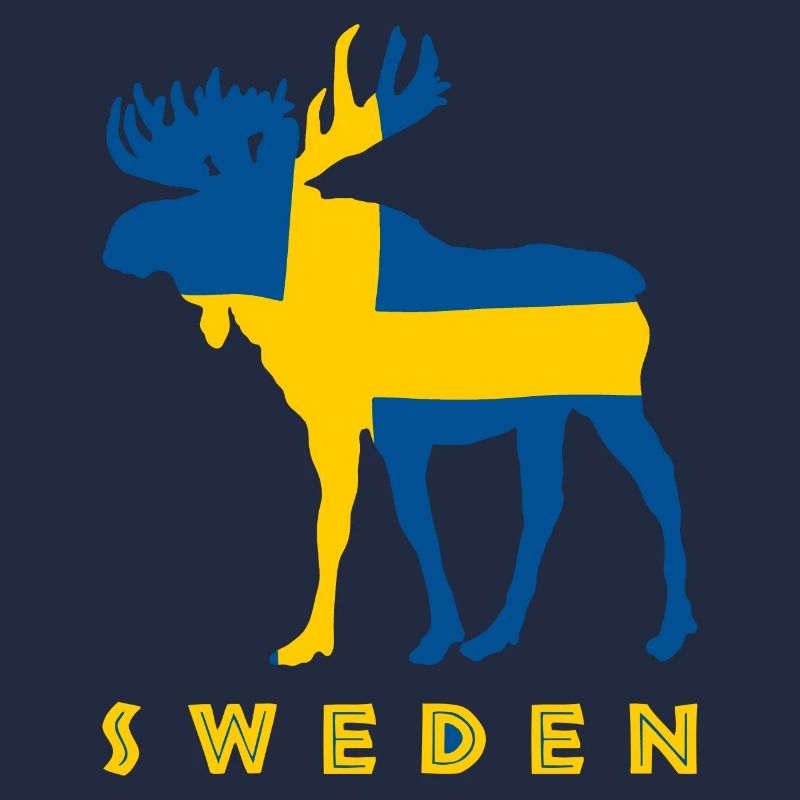 Suède Moose Suède vacances drapeau bannière