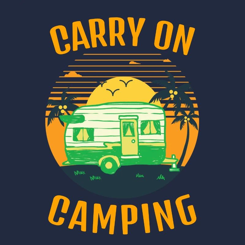 Continuez à camper avec le coucher du soleil