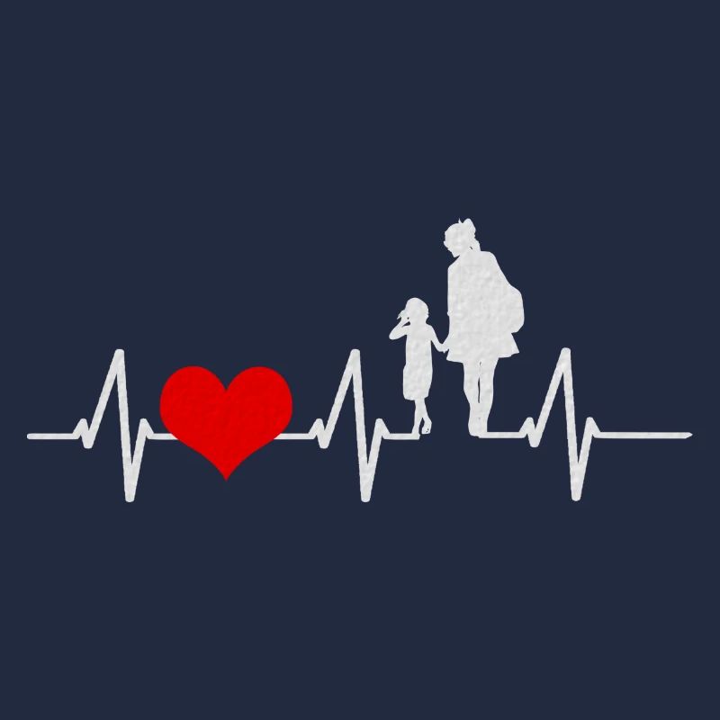 Herzschlag Mutter Tochter Liebe Muttertag Geschenk