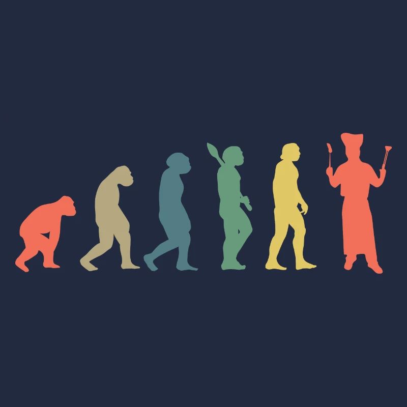 Koch Evolution Kochen Küchenchef Gastronomie Chefk