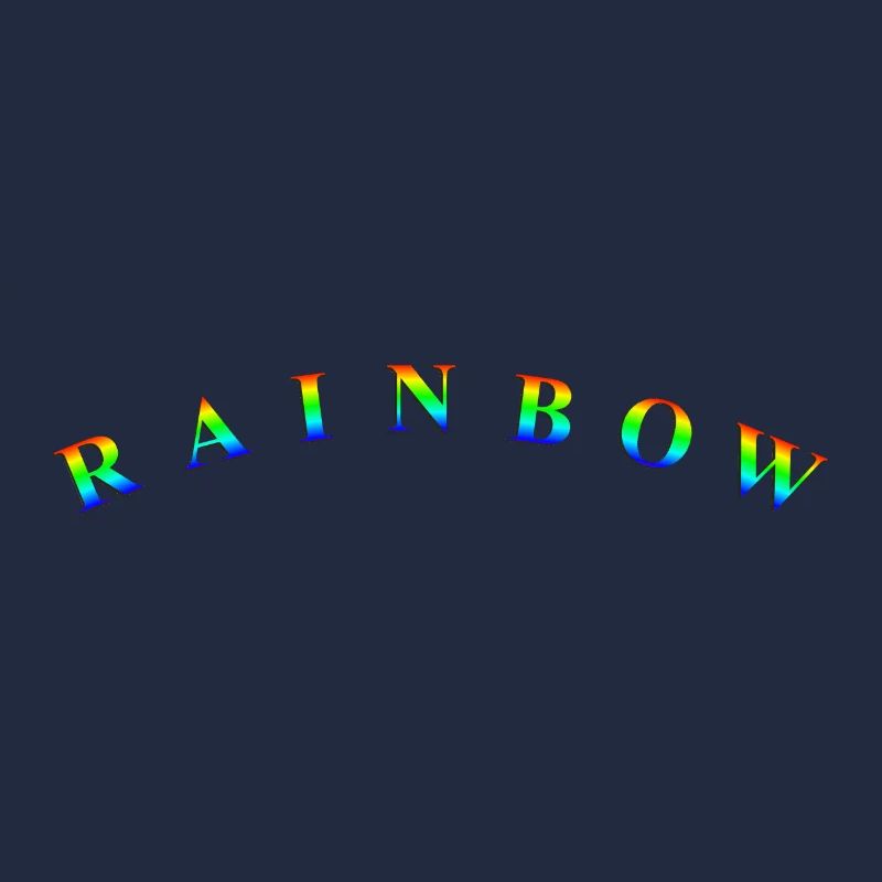 Rainbow Text Bent