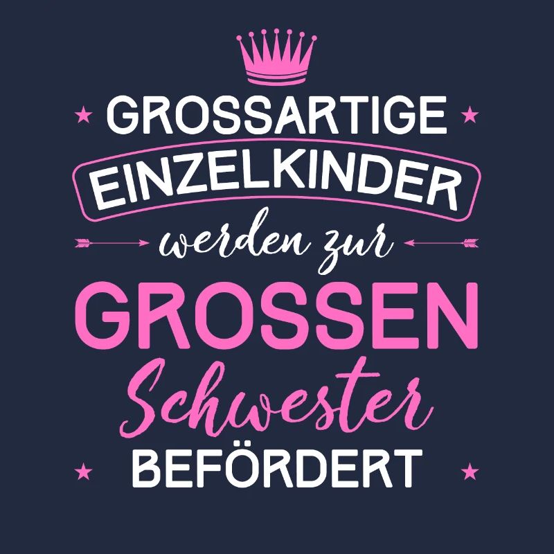 Einzelkind zur Große Schwester Befördert Geschenk