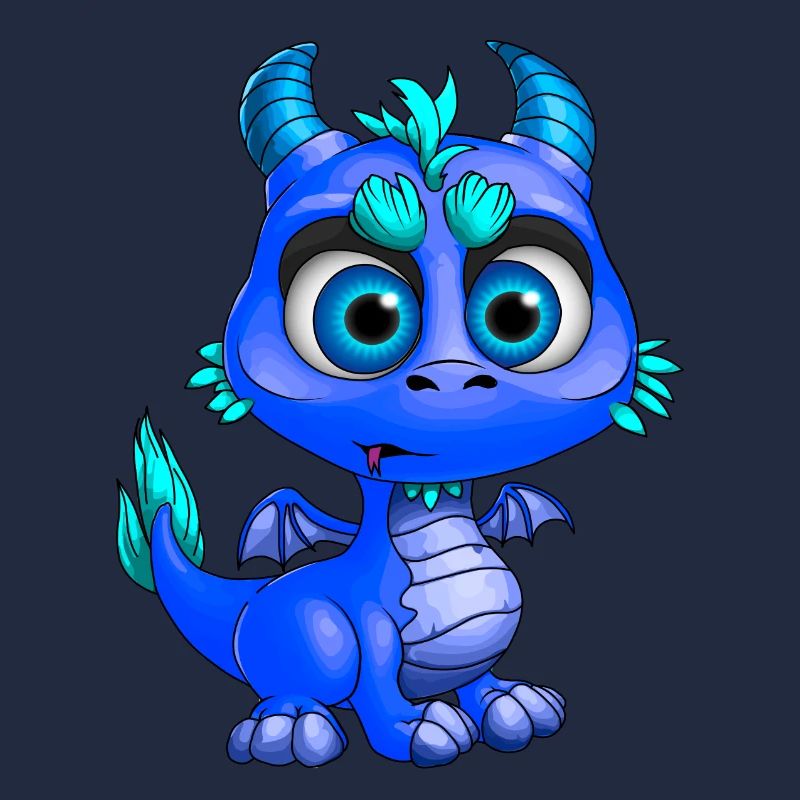 | Bleu Bébé Dragon Mignon bébé dragon bleu