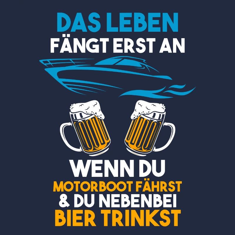 Motorboot Bier Bootsbesitzer Geschenk