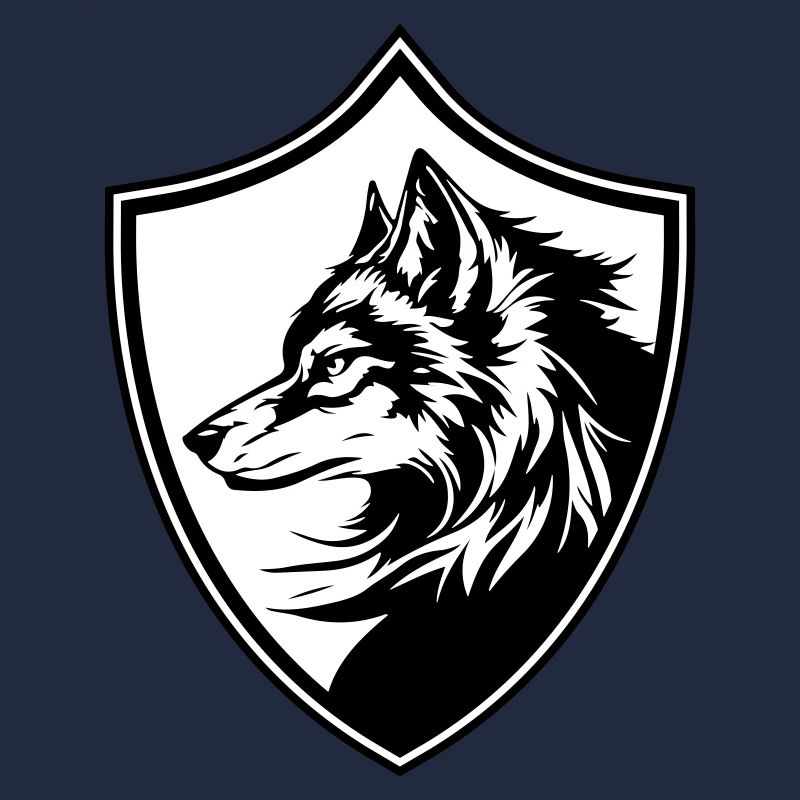 Wolf Wappen Silhouette