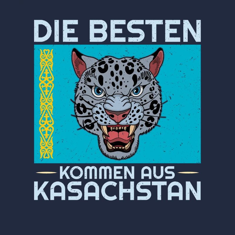 Kasachstan Herkunft Flagge Schneeleopard