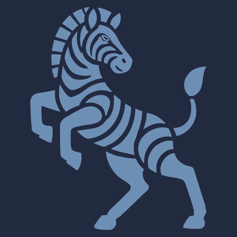 Zebra Silhouette Kunststück Minimal Design