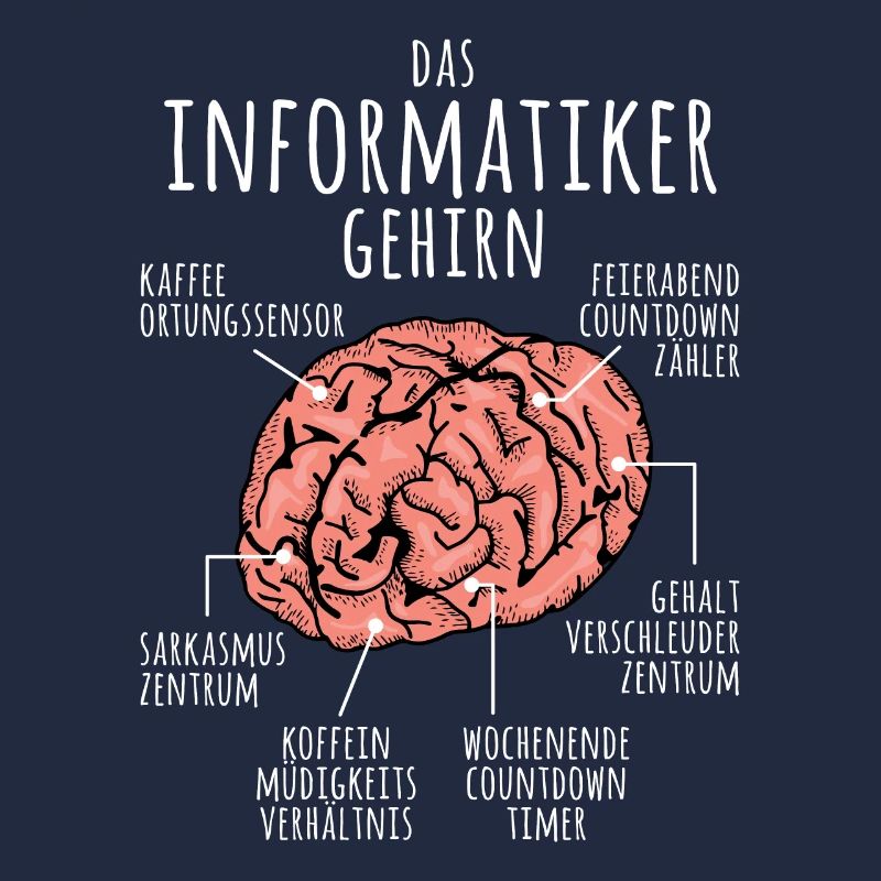 Informatiker Gehirn Programmierer Nerd IT Student