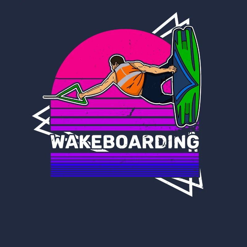 Wakeboarder instructors surfboard