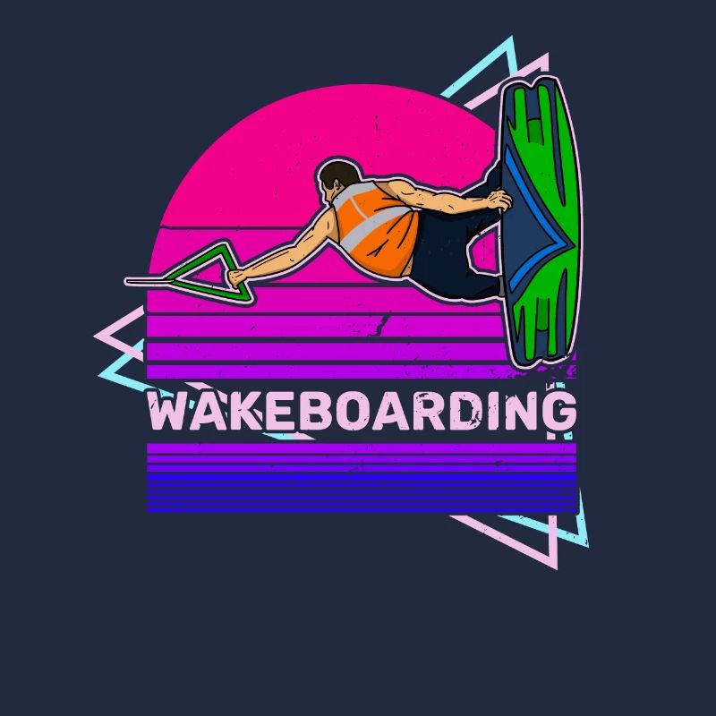 Wakeboarder instructors surfboard