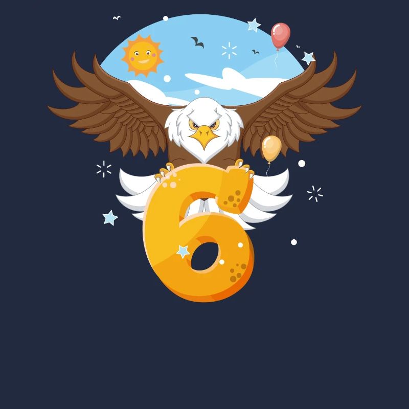 Bald eagle design for sixth birthday