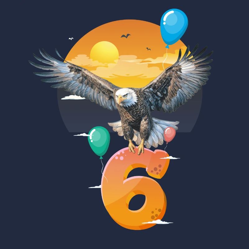 Bald eagle design for sixth birthday