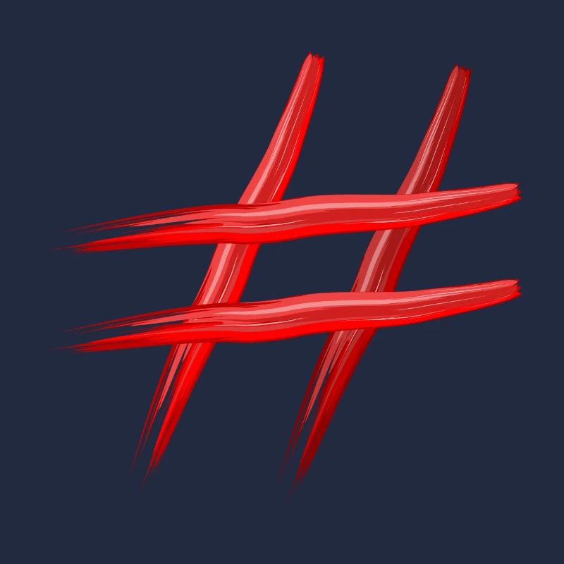 hashtag symbol rot