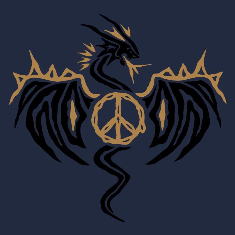 Peace Dragon - Drache mit Friedenszeichen