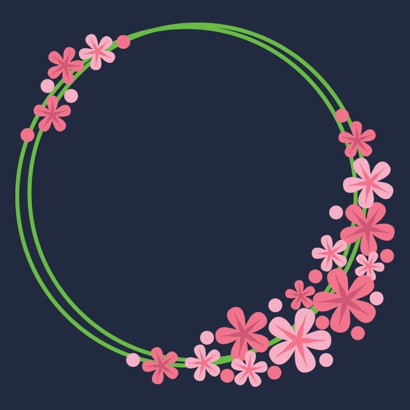 Blumen Rahmen Rund