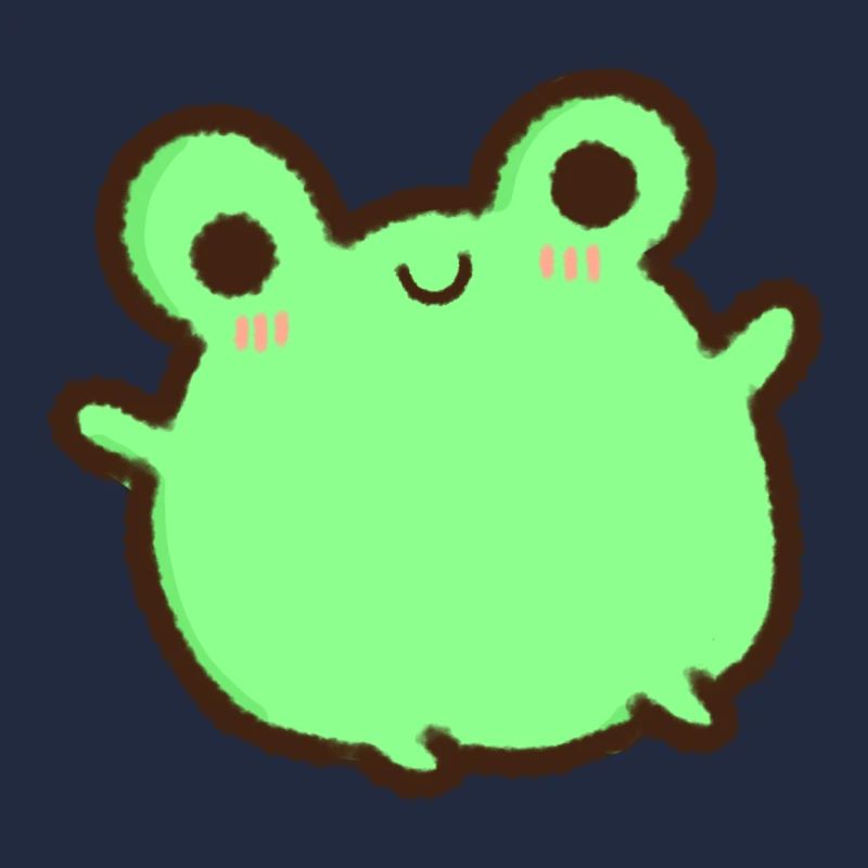 kawaii & joyeuse grenouille verte